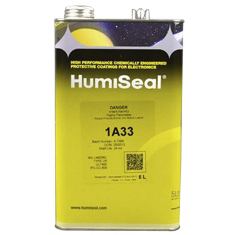 HumiSeal® 1A33 Urethane Conformal Coating, 5 L Jug, 4 per Case, Clear